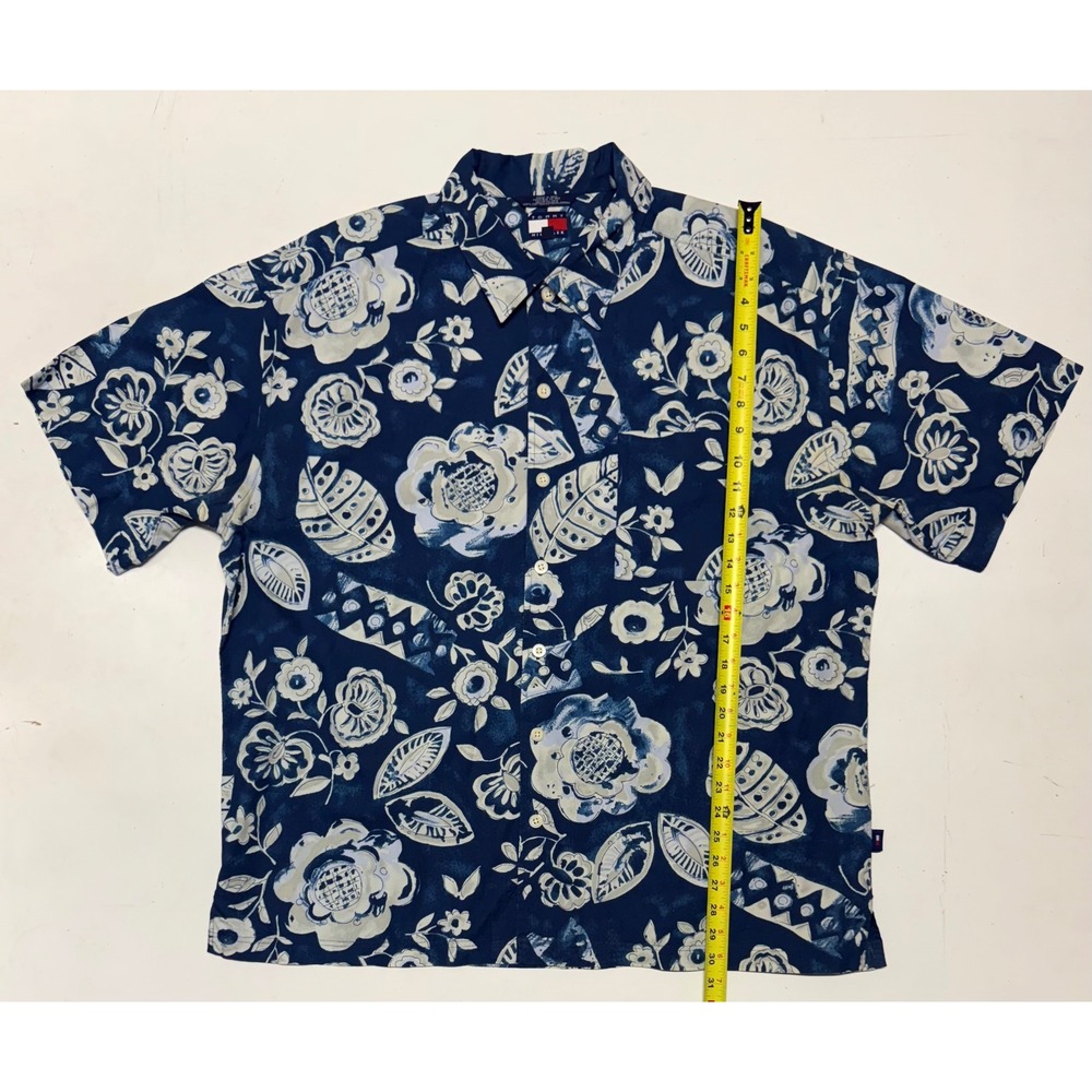 Tommy Hilfiger XXL Shirt Floral Button Down Short Sleeve Menswear Hawaiian